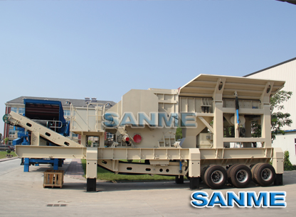 輪胎式移動顎式制砂機